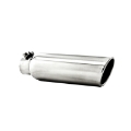 Picture of MBRP Universal Tip 3-5in OD 2-25in Inlet 12in L Angled Cut Rolled End Clampless No-Weld T304