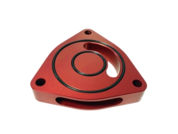 Picture of Torque Solution Blow Off BOV Sound Plate Red: Hyundai Genesis Coupe 2-0T ALL