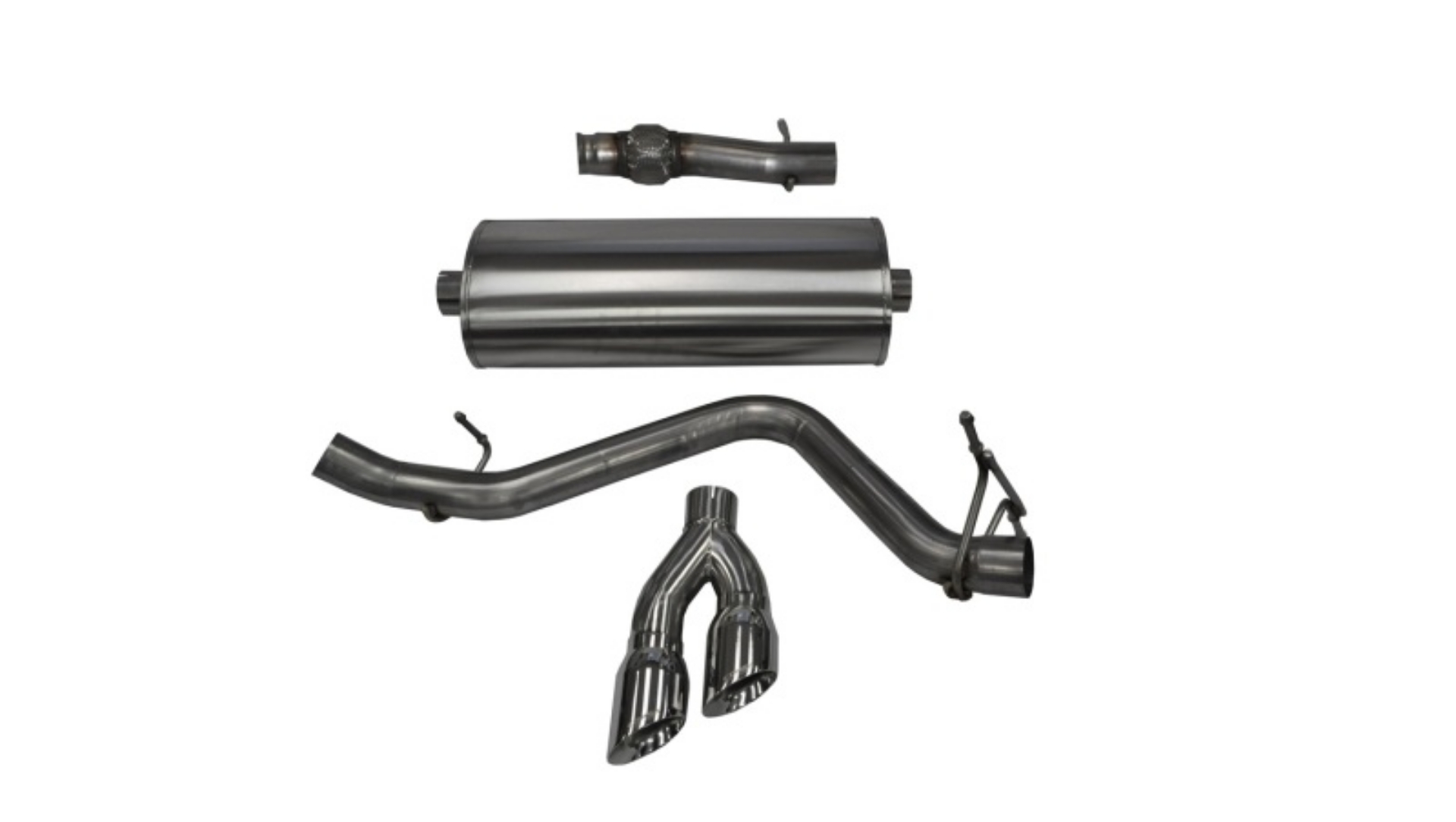 Picture of Corsa 14-19 GMC Sierra-Chevy Silv 1500 Reg- Cab-Std- Bed 5-3L V8 Polished  Single Side CB Exhaust