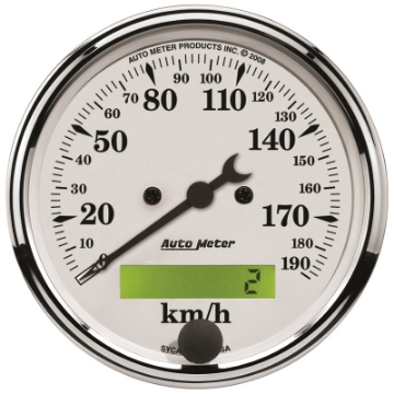 Picture of Autometer 3 1-8in 0-190km-h Old Tyme Elec- Programmable Speedometer