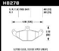 Picture of Hawk Lotus Elise 12mm Ht-10 Rear Race Brake Pads