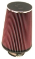 Picture of K&N Universal Chrome Round Tapered Air Filter 3in FlangeID - 6in Base OD - 4-5in Top OD - 8in Height