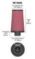 Picture of K&N Universal Chrome Round Tapered Air Filter 3in FlangeID - 6in Base OD - 4-5in Top OD - 8in Height