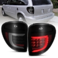 Picture of ANZO 2004-2007 Dodge Grand Caravan LED Tail Lights w- Light Bar Black Housing Smoke Lens