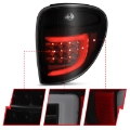 Picture of ANZO 2004-2007 Dodge Grand Caravan LED Tail Lights w- Light Bar Black Housing Smoke Lens