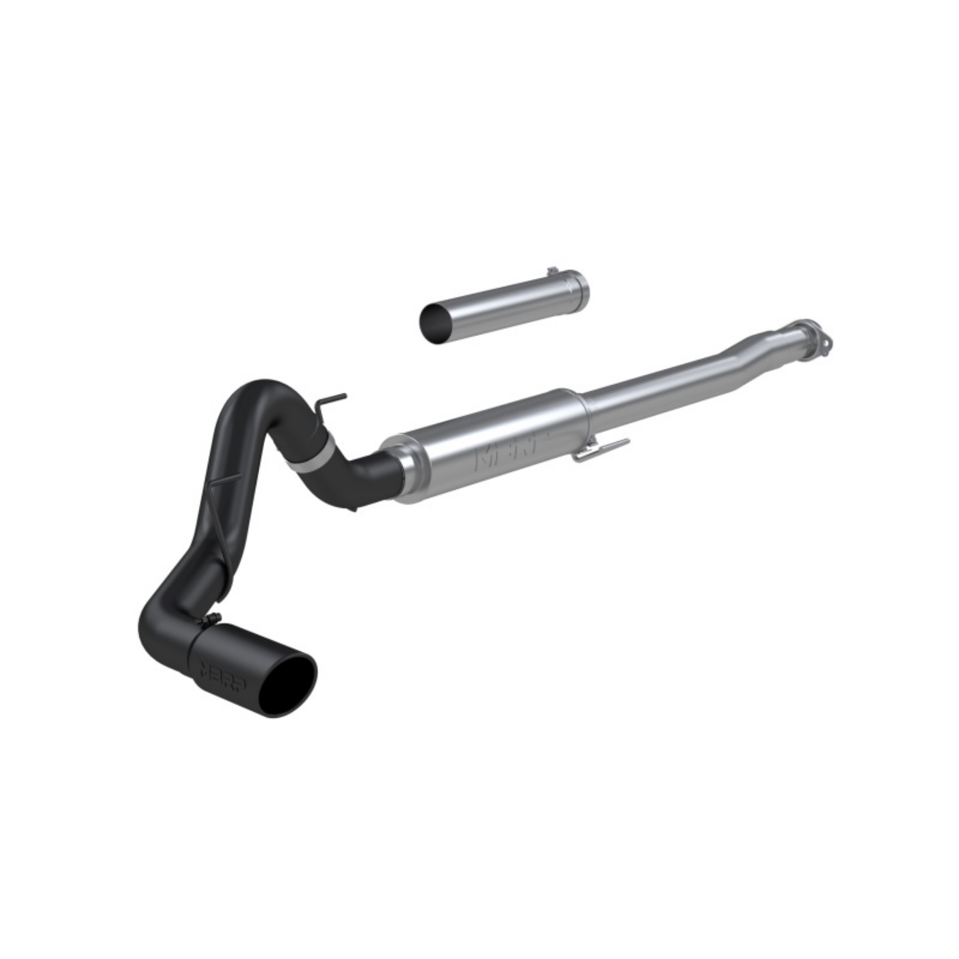 Picture of MBRP 2021+ Ford F150 2-7L-3-5L-5-0L 4in Black-Coated AL Steel Cat-Back - RACE VERSION