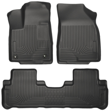 Picture of Husky Liners 14 Toyota Highlander Weatherbeater Black Front & 2nd Seat Floor Liners