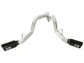Picture of aFe MachForce XP Exhaust 4inch DP-Back All SS 2011-14 GM Diesel Trucks V8-6-6L LML Black Tips
