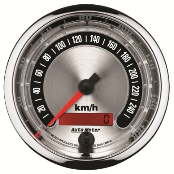 Picture of Autometer American Muscle 85-7mm Electric Programmable Metric 260kph Speedometer