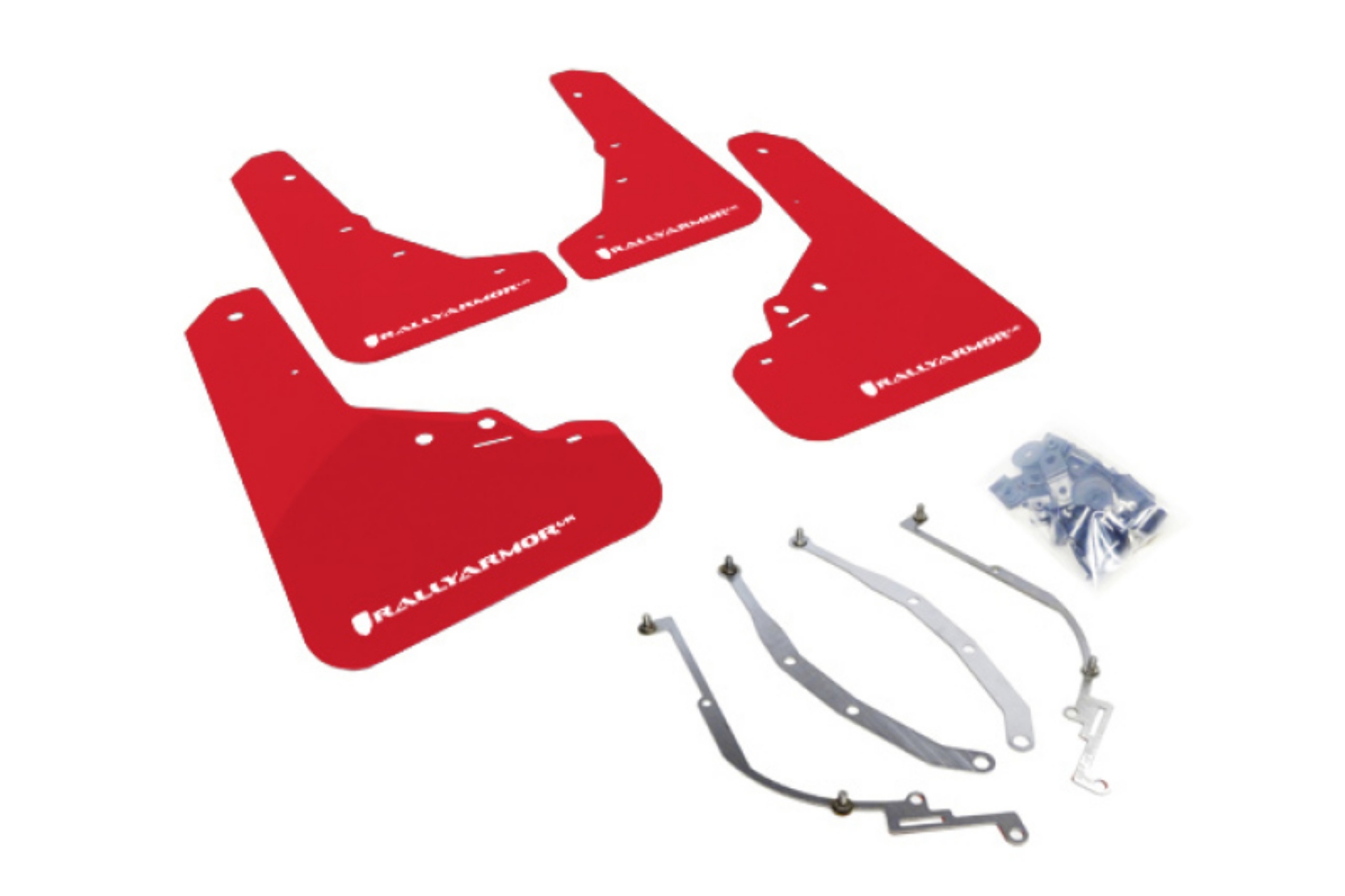 Picture of Rally Armor 12-18 Fiat 500 Red Mud Flap w-White Logo