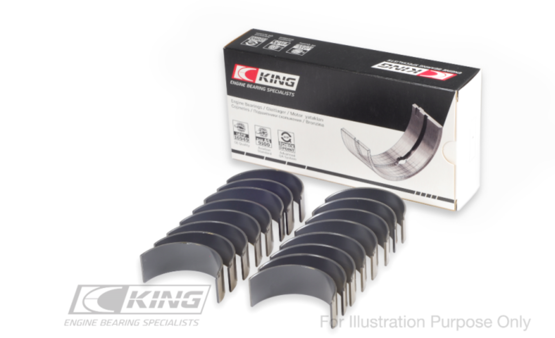 Picture of King Engine Bearings Toyota 3UR-FE Size 0-25 Connecting Rod Bearing Set