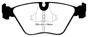 Picture of EBC 92-95 BMW M3 3-0 E36 Bluestuff Front Brake Pads