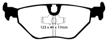 Picture of EBC 92-95 BMW M3 3-0 E36 Bluestuff Rear Brake Pads