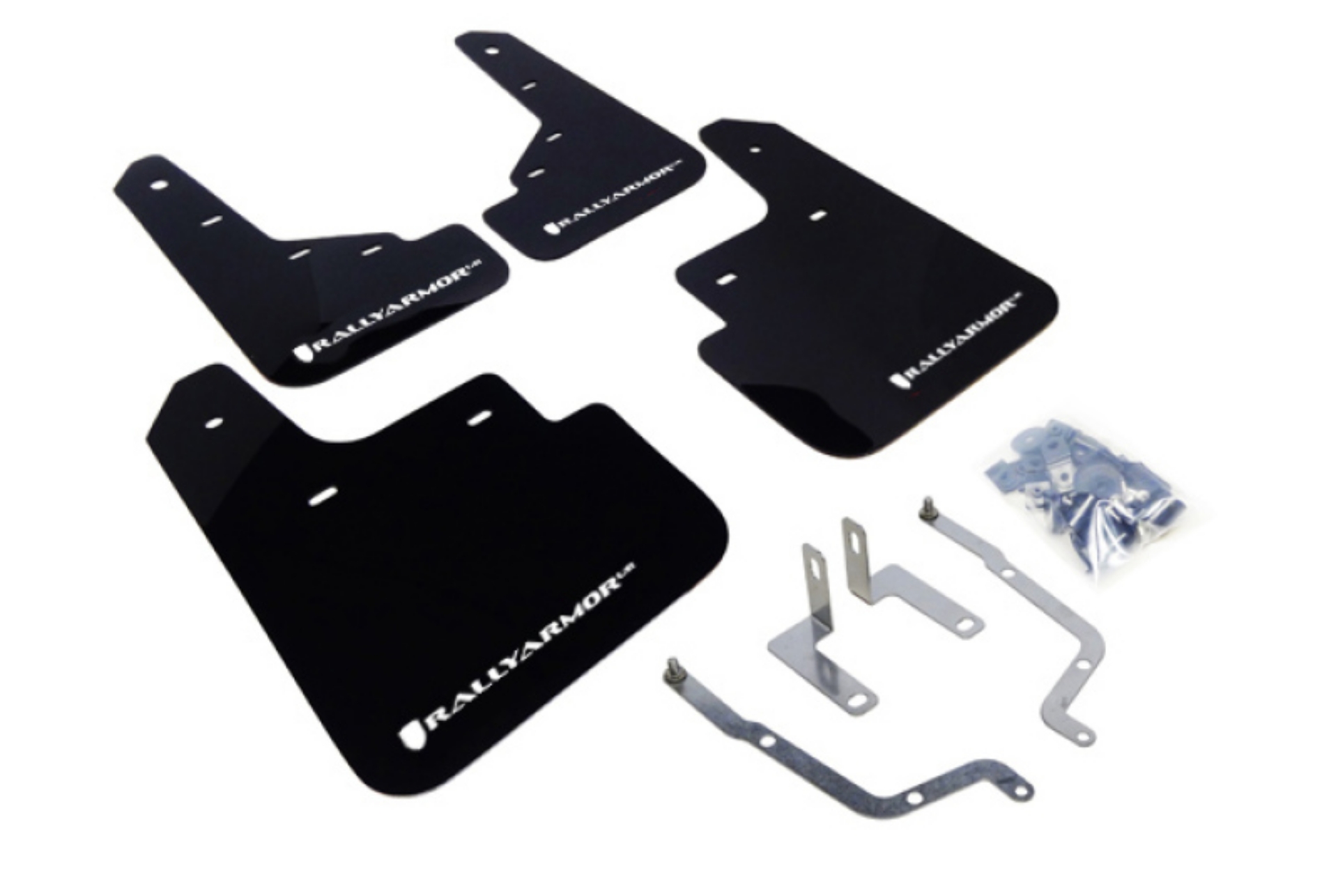 Picture of Rally Armor 14-18 Mazda3 Black UR Mud Flap w-White Logo