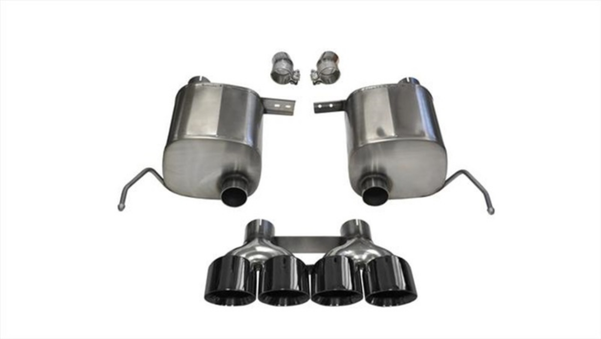 Picture of Corsa 14-19 Chevy Corvette C7 Coupe 6-2L V8 AT-MT 2-75in Valve-Back Dual Rear Exit Black Xtreme Exht