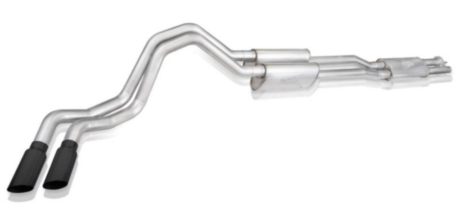 Picture of Stainless Works 20-21 Ford F-250-F-350 7-3L 304SS Redline Catback w- 4in Matte Black Tips