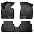 Picture of Husky Liners 14 Hyundai Tucson w-Retain Hooks WeatherBeater Combo Front & 2nd Row Black Floor Liners