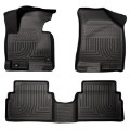 Picture of Husky Liners 14 Hyundai Tucson w-Retain Hooks WeatherBeater Combo Front & 2nd Row Black Floor Liners