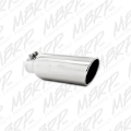 Picture of MBRP Universal Tip 4in OD 2-5in Inlet 12in Length Angled Cut Rolled End Clampless No-Weld T304