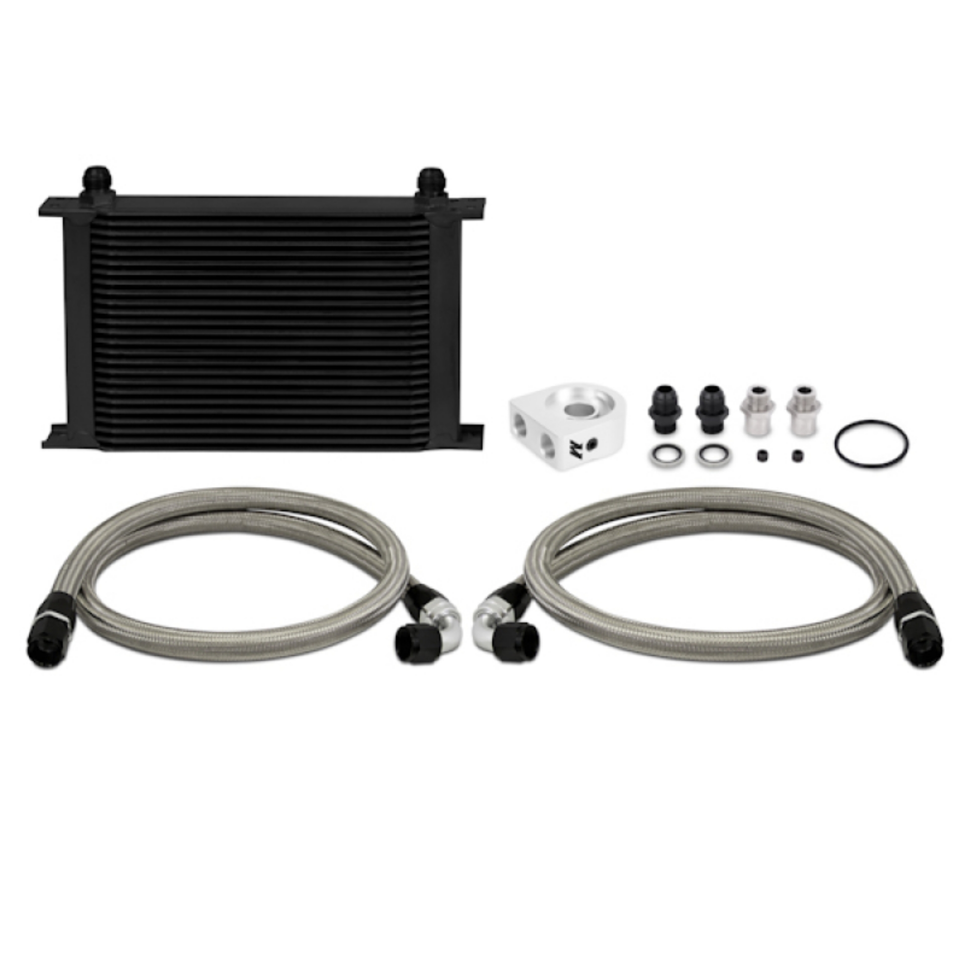 Picture of Mishimoto Universal 25 Row Oil Cooler Kit Black Cooler
