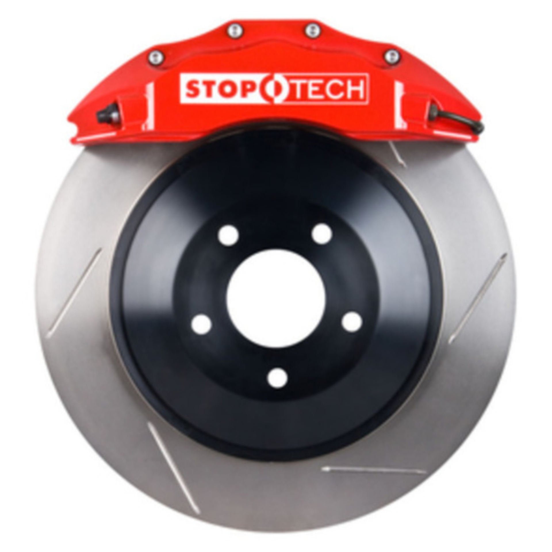 Picture of StopTech Dodge 09 Challenger-06-09 Charger SXT R-T Front Touring BBK w- Red ST-60 Calipers Slotted 3
