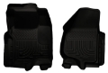 Picture of Husky Liners 11-12 Ford Super Duty Crew & Extended Cab WeatherBeater Front Row Black Floor Liners