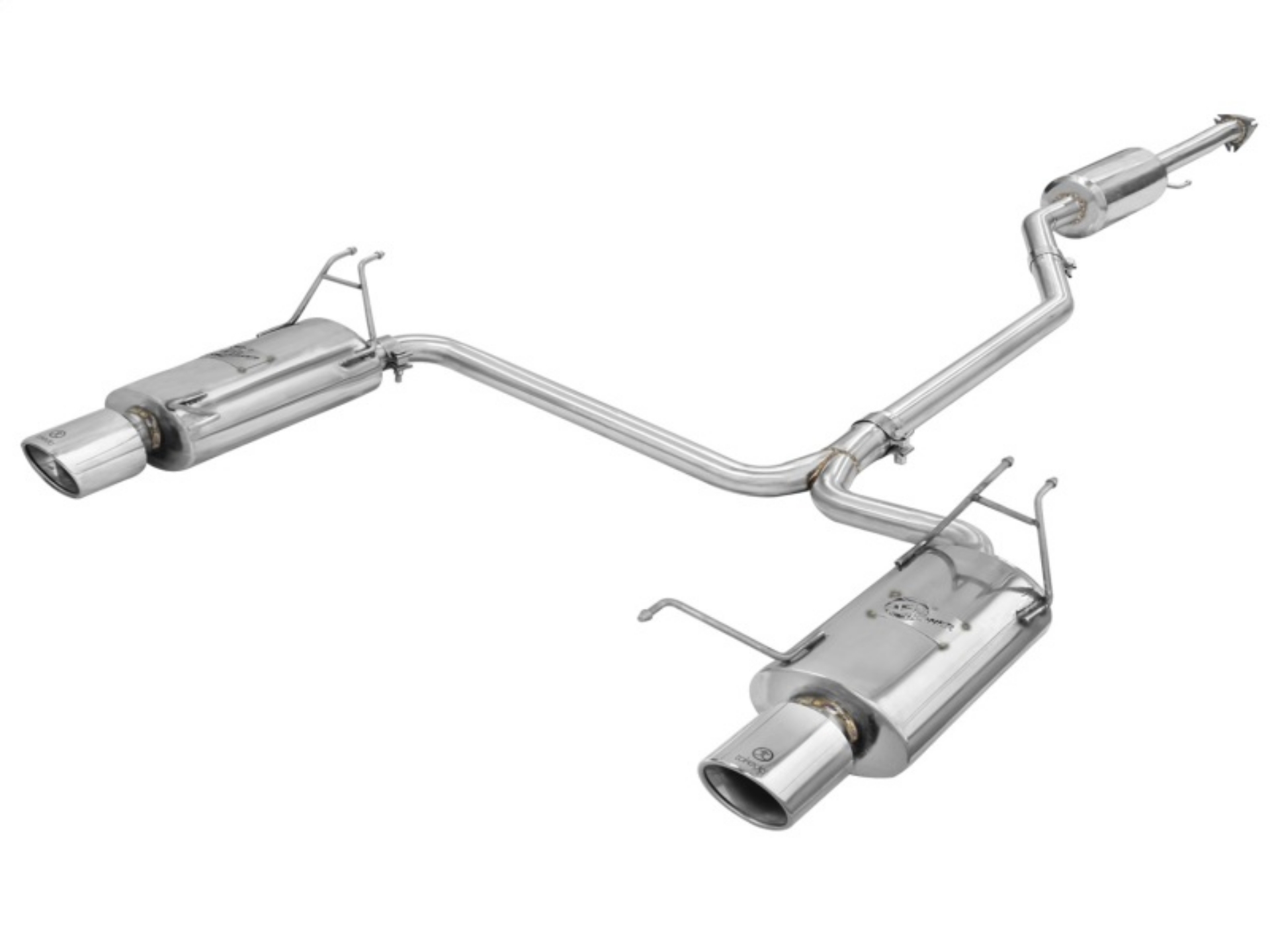 Picture of aFe Takeda Exhaust 2-25in to 2in Dia 304SS Cat-Back w-Polished Tips 08-12 Honda Accord Coupe V6 3-5L