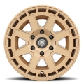 Picture of ICON Compass 17x8-5 5x5 -6mm Offset 4-5in BS Satin Brass Wheel