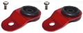 Picture of Torque Solution Radiator Mount Combo with Inserts RED : Mitsubishi Evolution 7-8-9