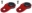 Picture of Torque Solution Radiator Mount Combo with Inserts RED : Mitsubishi Evolution 7-8-9