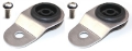 Picture of Torque Solution Radiator Mount Combo with Inserts Silver : Mitsubishi Evolution 7-8-9