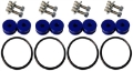 Picture of Torque Solution Billet Bumper Quick Release Kit Combo Blue: Universal