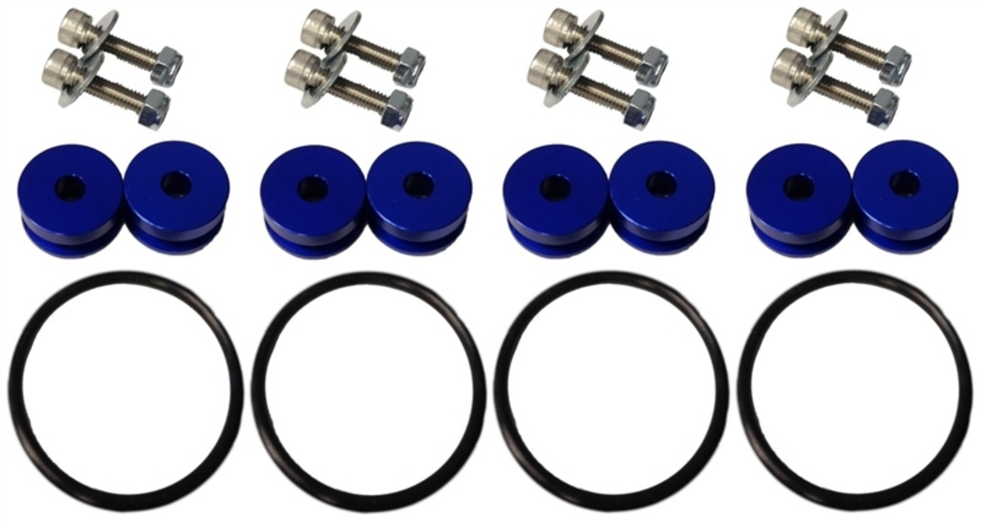 Picture of Torque Solution Billet Bumper Quick Release Kit Combo Blue: Universal