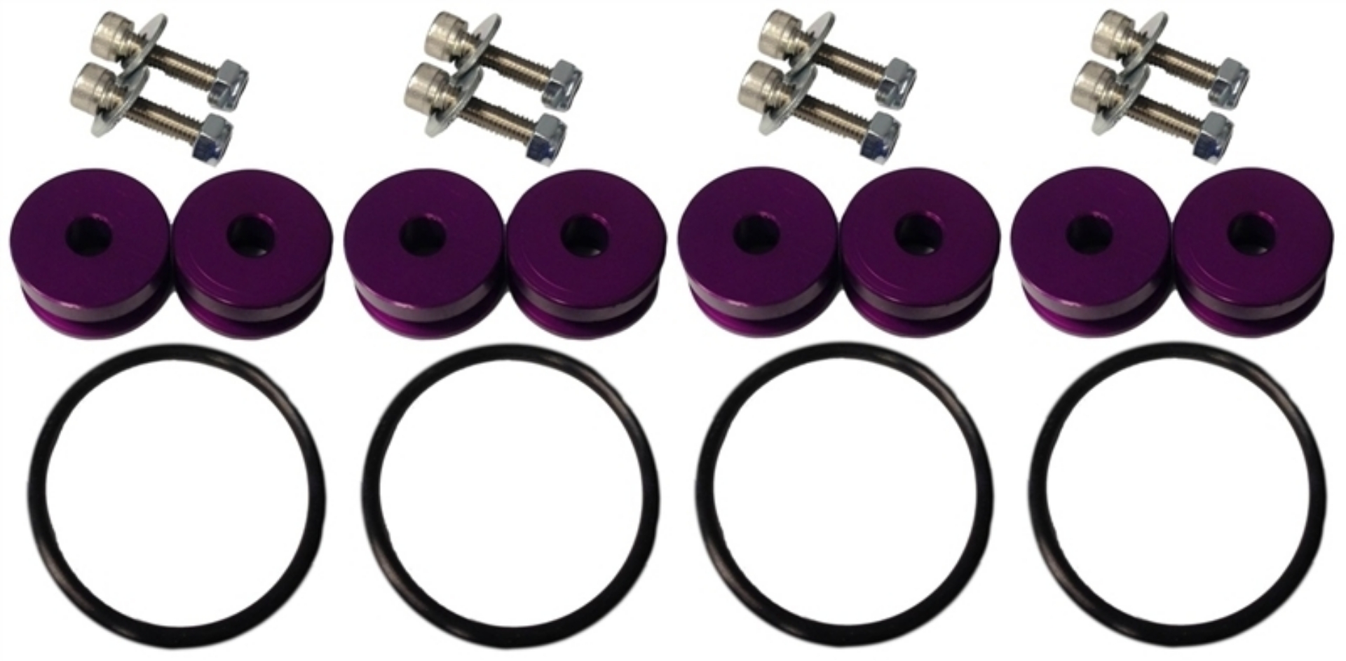 Picture of Torque Solution Billet Bumper Quick Release Kit Combo Purple: Universal