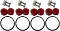 Picture of Torque Solution Billet Bumper Quick Release Kit Combo Red: Universal