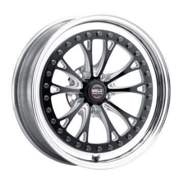 Picture of Weld Vitesse 17x10 - 5x4-5mm BP - 8in- BS Low Pad Black Wheel - Polished Non-Beadlock