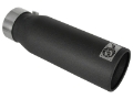 Picture of aFe MACHForce XP Exhausts Tips SS-304 EXH Tip 3in x 4Out x 12L Bolt-On blk