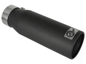 Picture of aFe MACHForce XP Exhausts Tips SS-304 EXH Tip 3in x 4Out x 12L Bolt-On blk