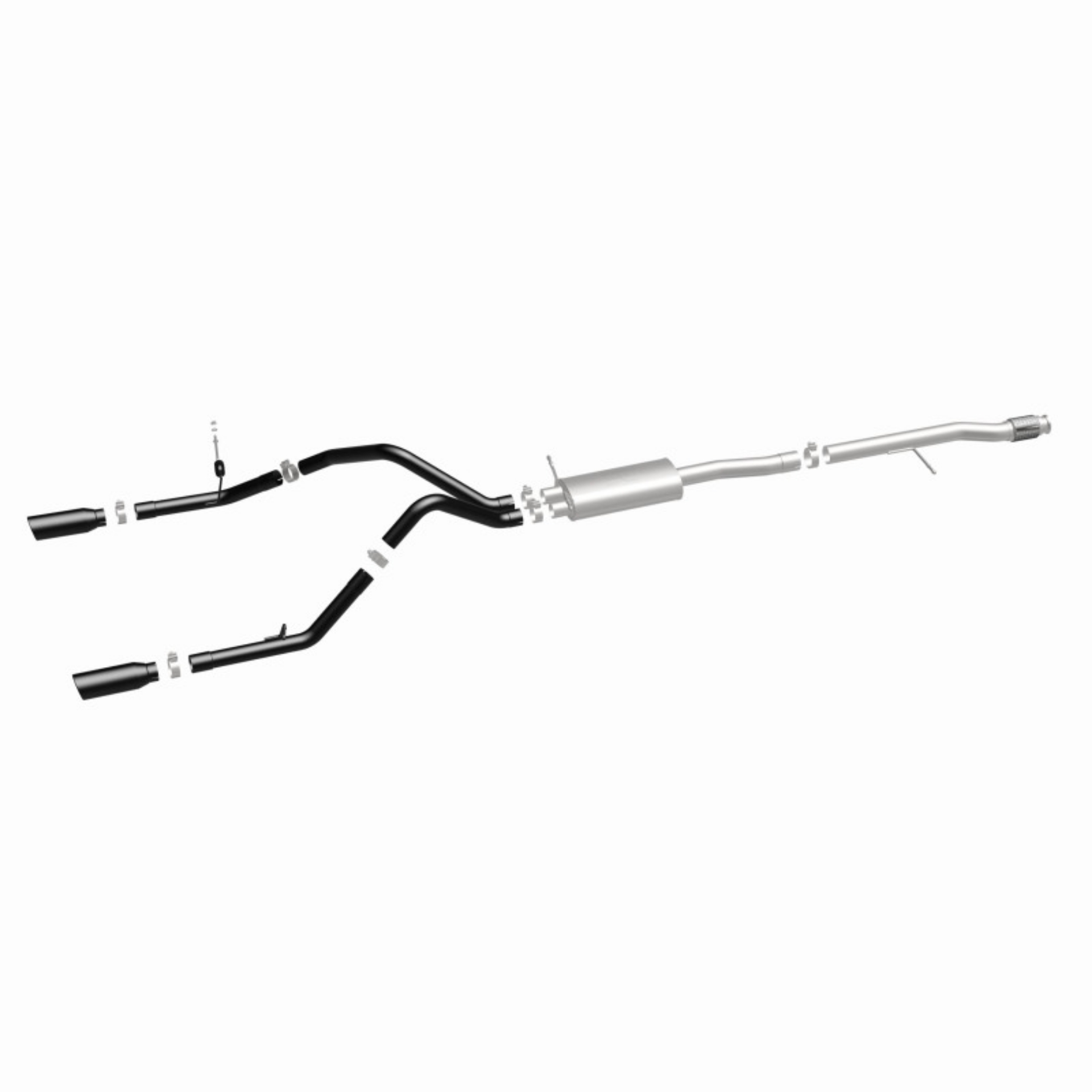 Picture of MagnaFlow SYS Cat-Back 4in Black Dual Split Rear Tips 14-15 Chevy Silverado-GMC Sierra 4-3L-5-3L