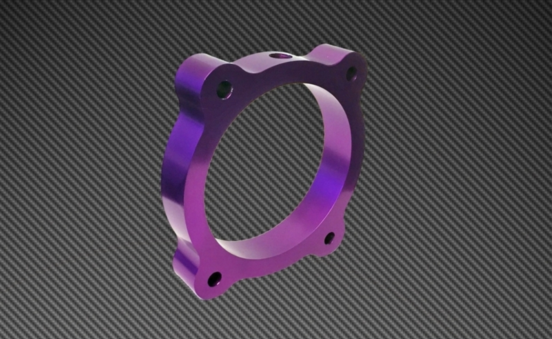 Picture of Torque Solution Throttle Body Spacer Purple: Hyundai Genesis V6 3-8L 2013+