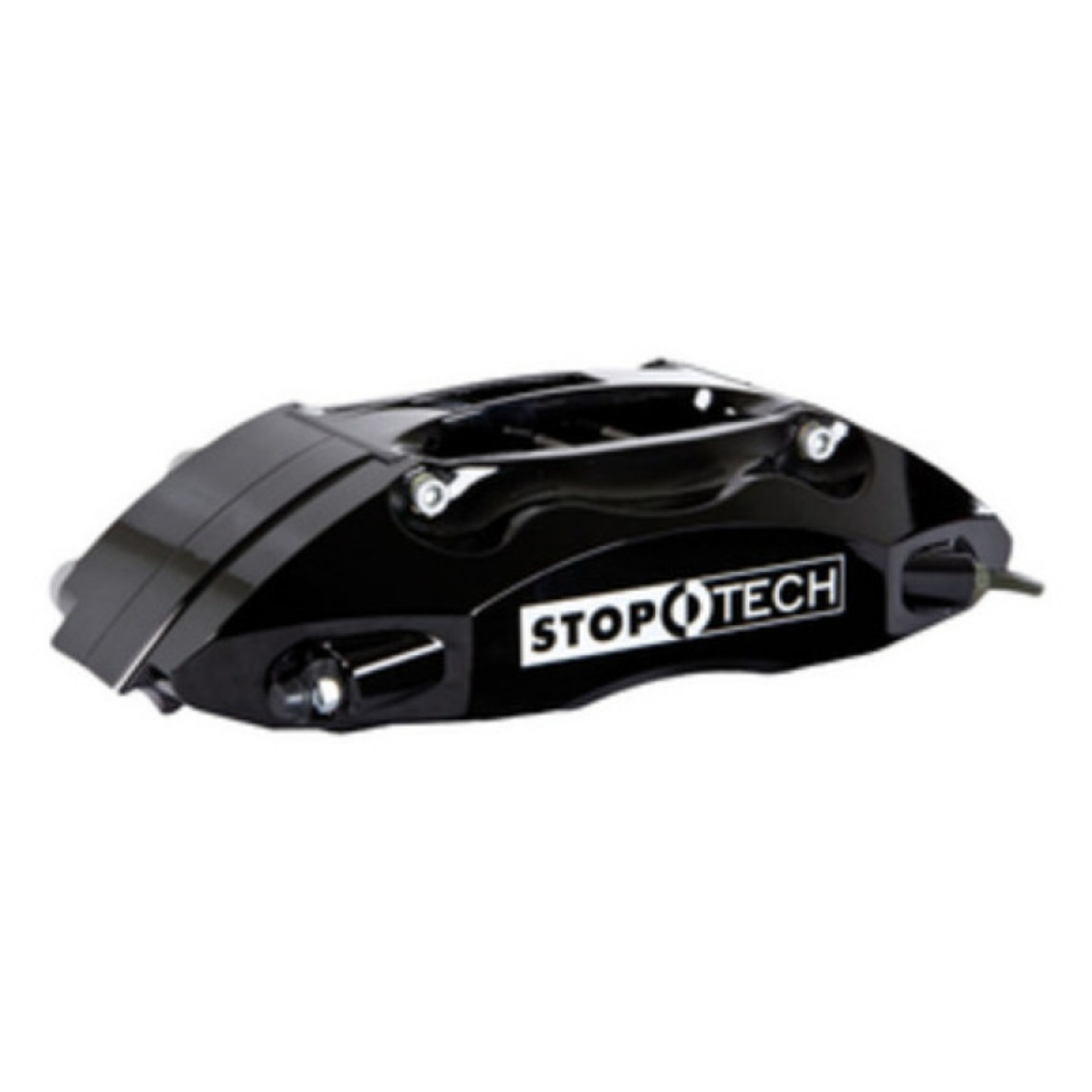 Picture of StopTech 08-09 BMW M3 E92 V8 Front 355x35 Black ST-40 Calipers Slotted Rotors-Pads-SS Lines