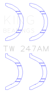 Picture of King Engine Bearings Mitsubishi 6G71-6G72-6G72T-6G73 V6-Hyundai G6AV V6 Thrust Washer Set