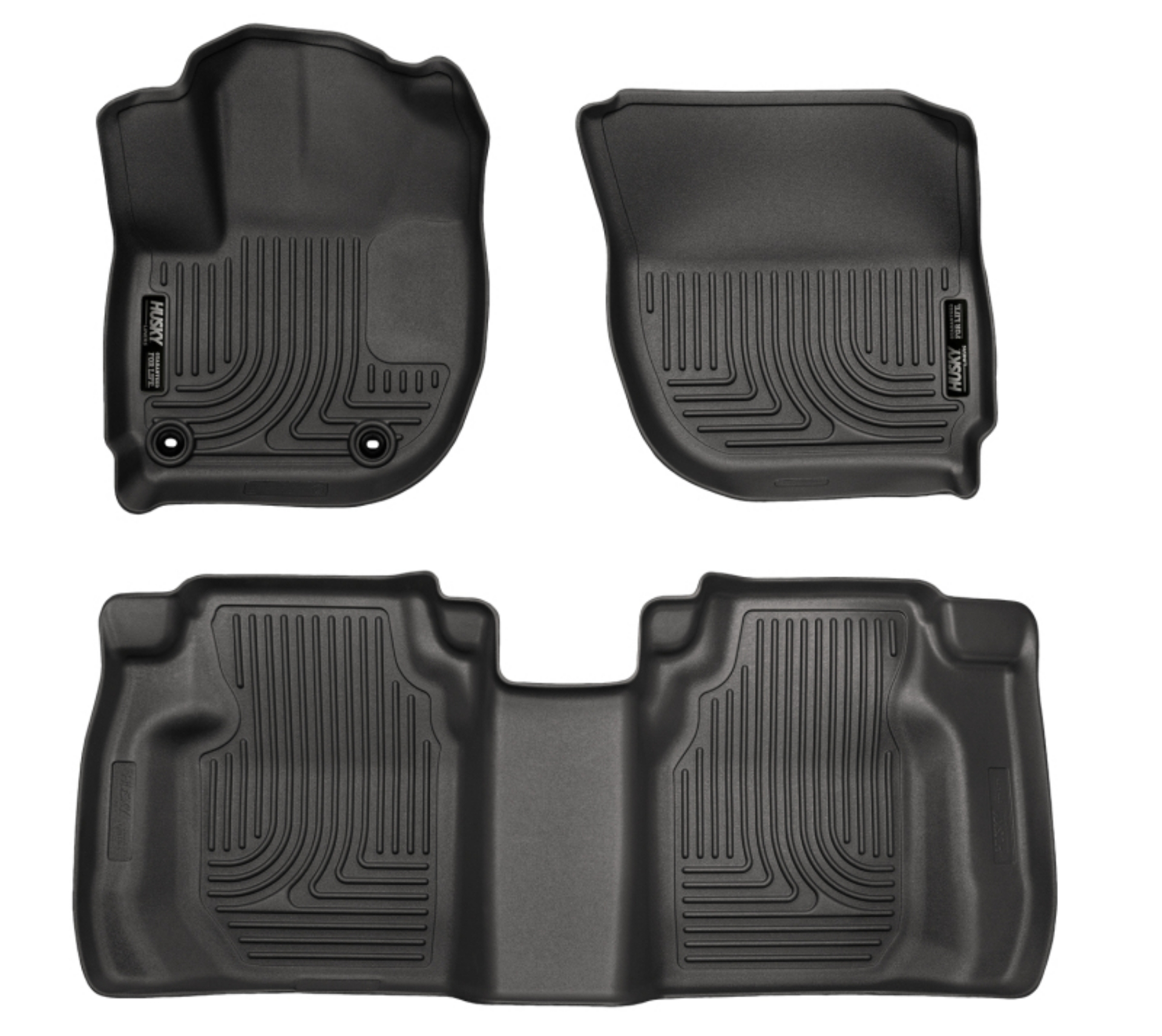 Picture of Husky Liners 15 Honda Fit Weatherbeater Black Front and Second Seat Floor Liners