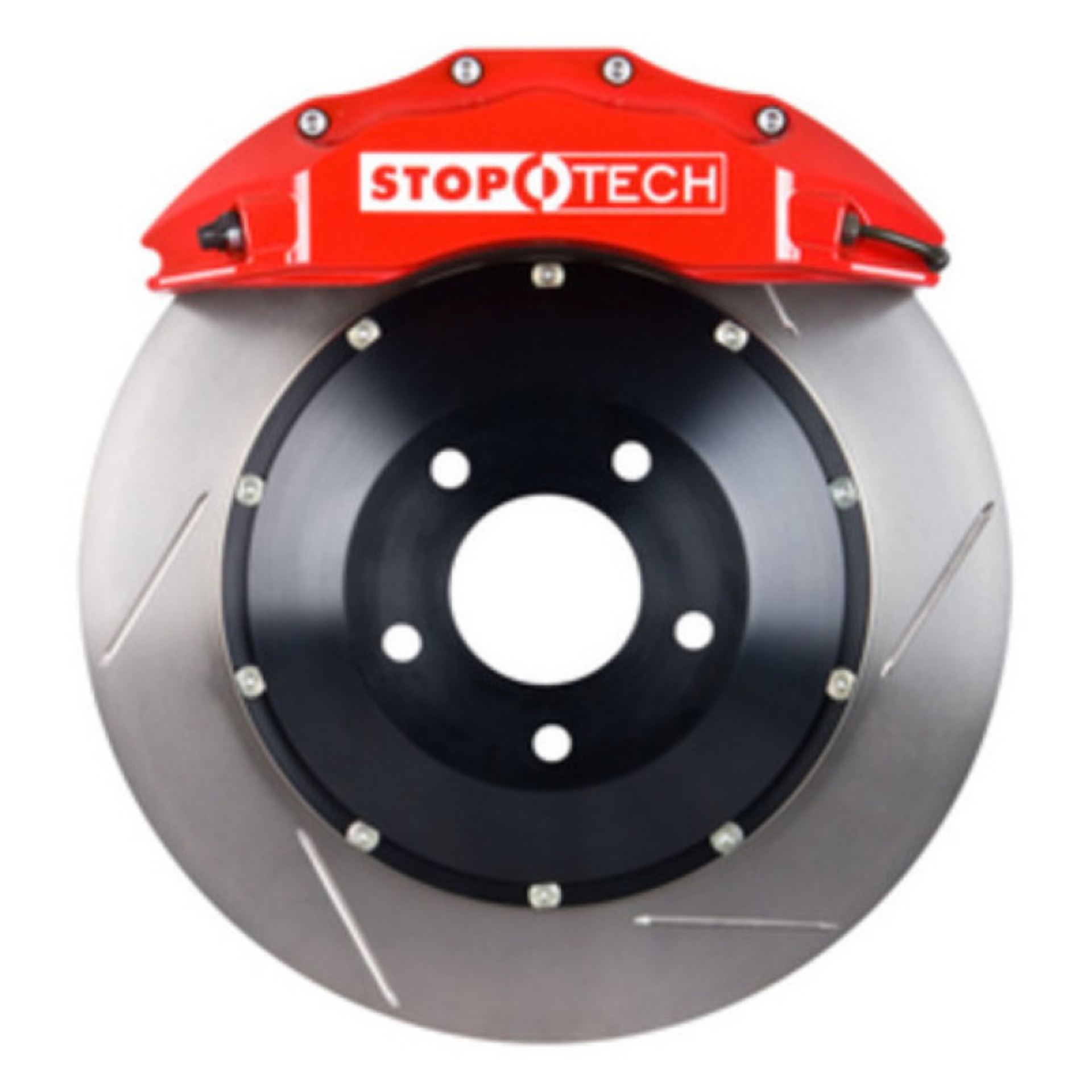 Picture of StopTech BBK 07-09 BMW 335i-335d Front 355x32 Slotted 2pc Rotors ST-60 Red Calipers