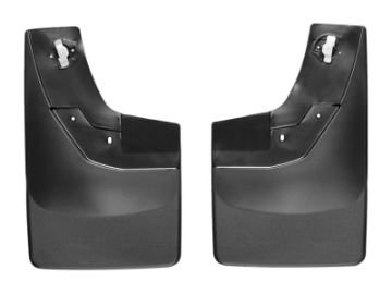 Picture of WeatherTech 14+ Chevrolet Silverado No Drill Mudflaps - Black