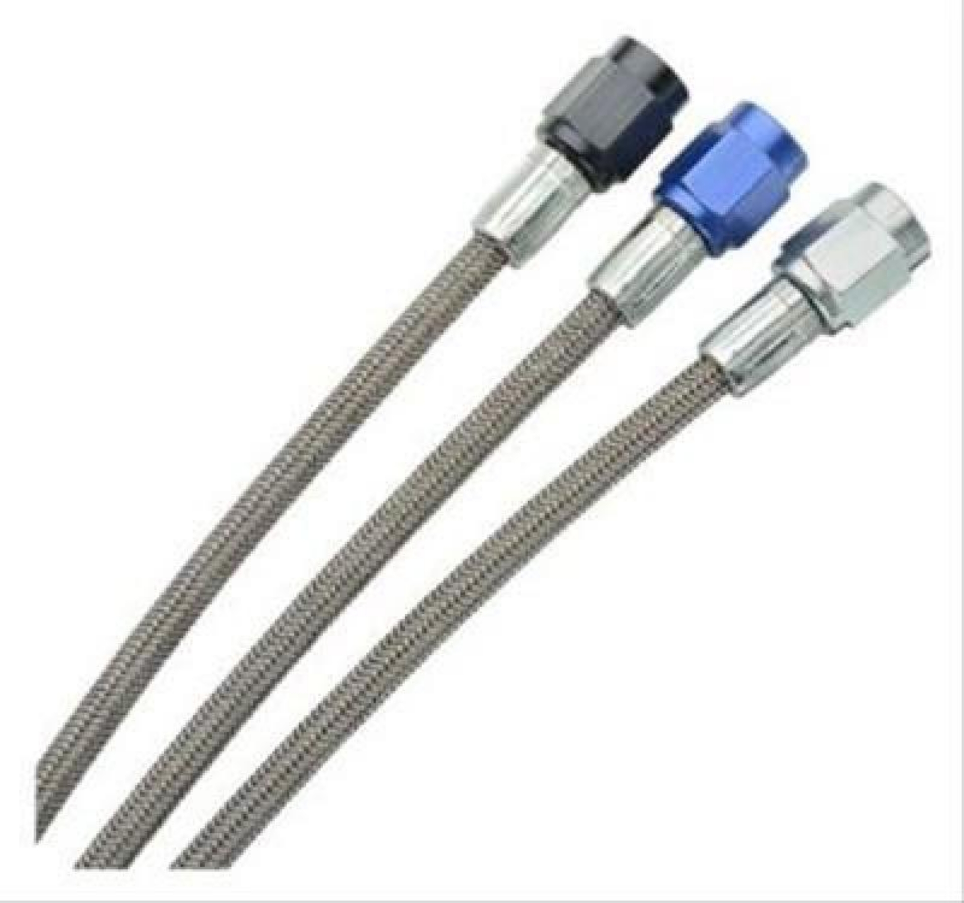 Picture of Fragola -2AN Brake Line w- -3AN Blue Alum- Nuts 26in