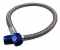 Picture of Fragola -4AN Hose Assembly Straight x Straight 96in Blue Nuts Nitrous Supply Line 8 Feet