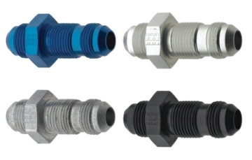 Picture of Fragola -12AN Straight Bulkhead - Blue