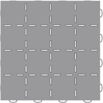 Picture of WeatherTech TechFloor 12in x 12in Solid Floor Tile w- Raised Squares - Grey