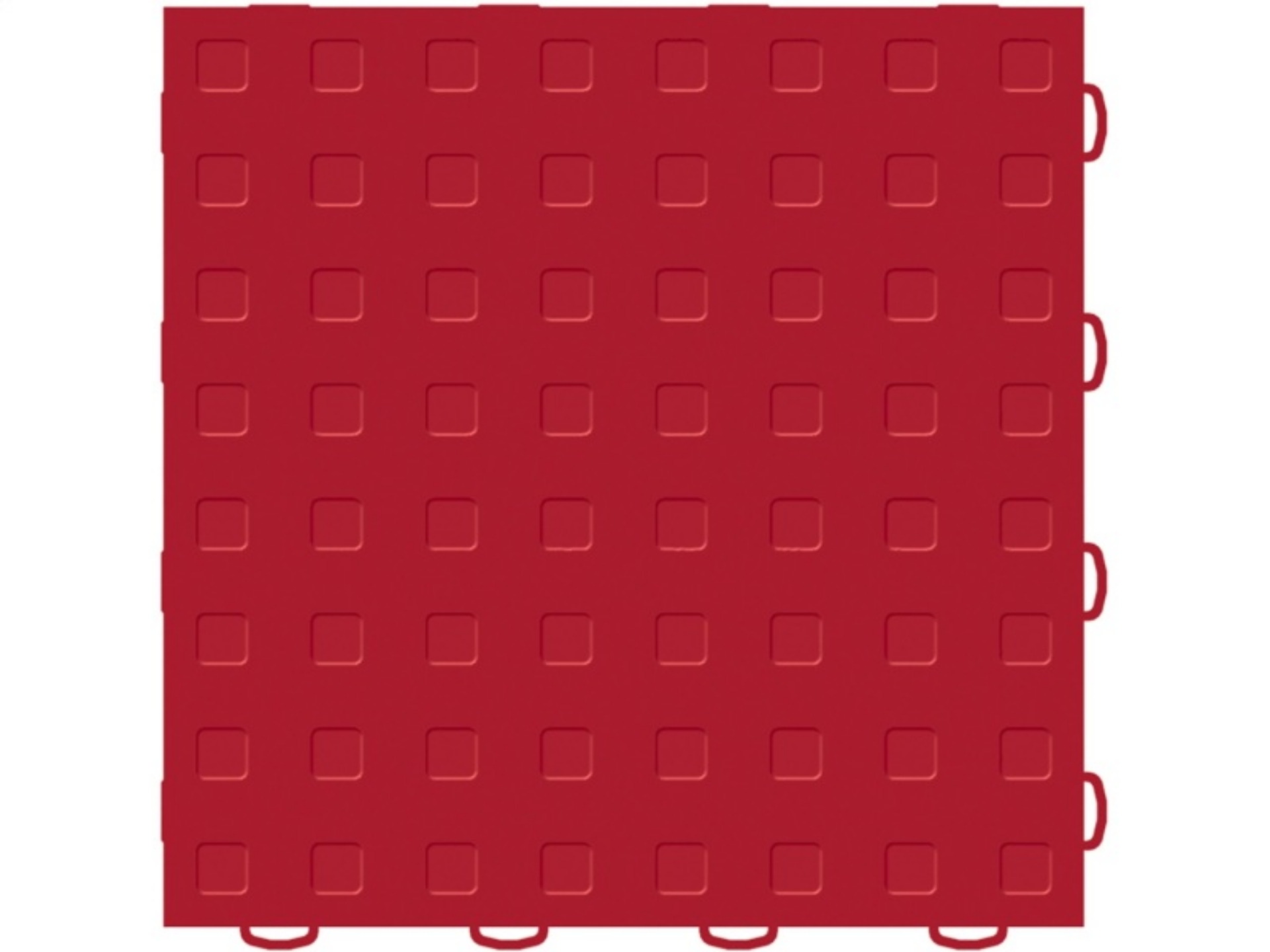 Picture of WeatherTech TechFloor 12in x 12in Solid Floor Tile w- Raised Squares - Red